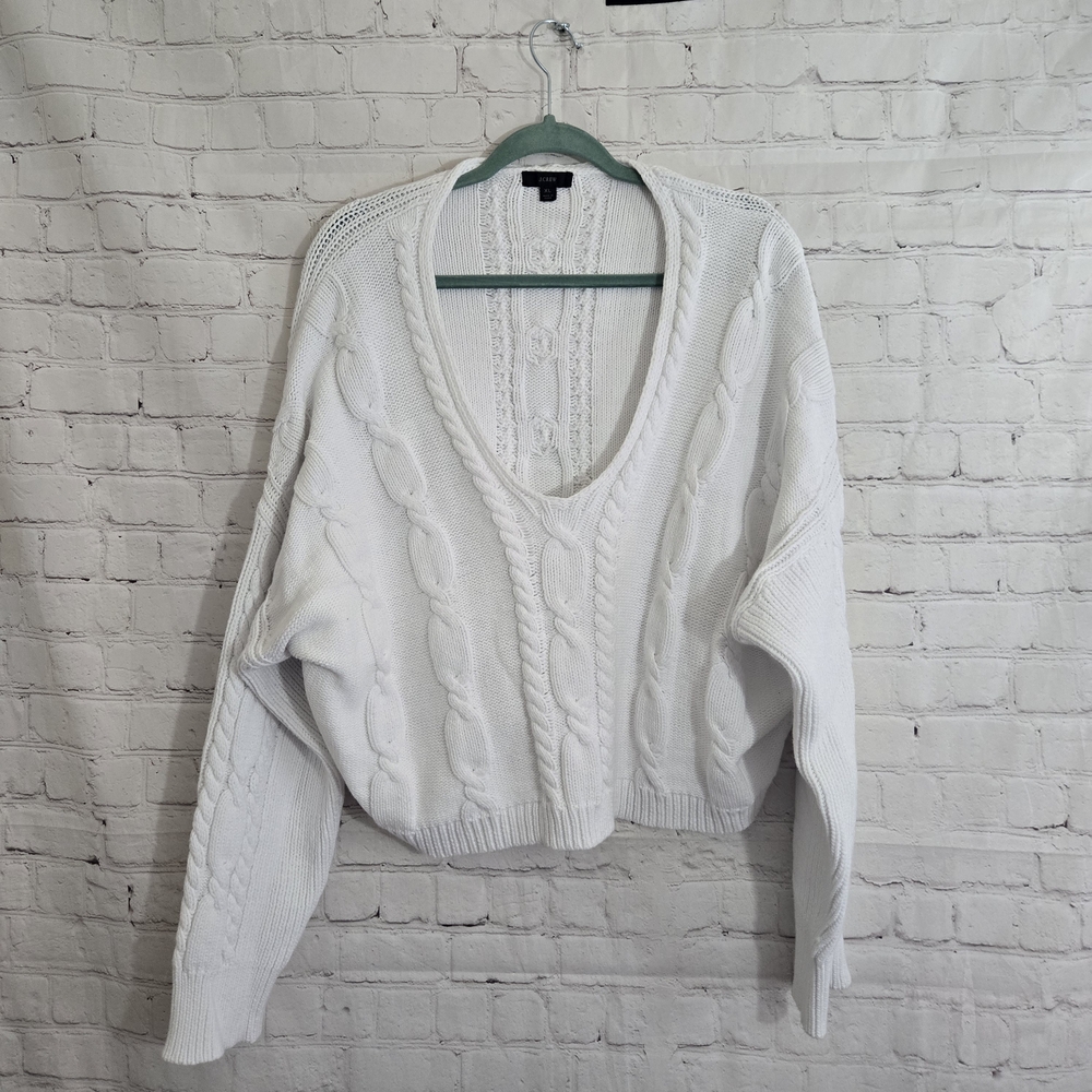 White Cable‎ Knit Sweater